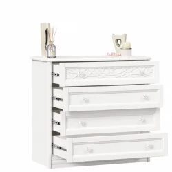 Комод с 4 ящиками Джулия ЛД 695.040.000 Белый