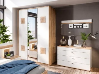 Спальный гарнитур Фиджи №5 Дуб Золотой Белый