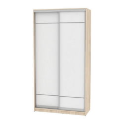 Шкаф-купе белый лдсп Б-220х120х60-3(ДСС-Белый-Д7Д7) / B-220х120х60-3(ДСС-Белый-D7D7)