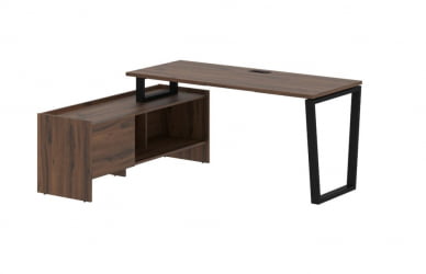 Стол с тумбой EDIS EVCT 17814 Дуб Денвер темный Черный