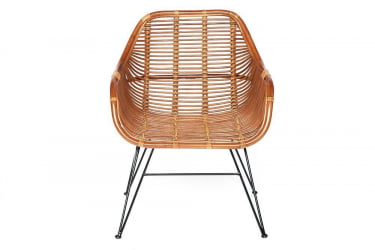 Кресло Secret De Maison Pitaya (mod. 01 5089 SP KD/1-1) натуральный ротанг/металл, 80х66х64см, светлый мед/черный