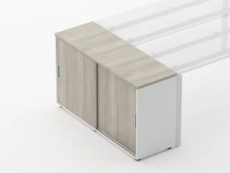 Тумба-купе для рабочего модуля Deka 9.02.125 Дуб Сантана светлый/Белый