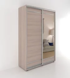 Шкаф-купе 2-х дверный Акцент-Лайт Д3 1600х600 Ясень шимо светлый