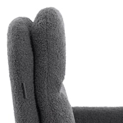 Кресло Довер хром букле, серый, барни грей / Dover barni grey