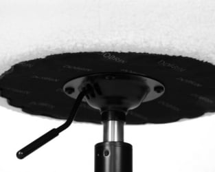 Пуф ДОБРИН ДЭННИ БЛАCК (белый букле (13)) / DOBRIN DANNY BLACK