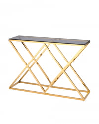 Консоль ИНСИГНИЯ 115*30 Золото стекло smoke