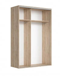 Шкаф трехстворчатый Санремо 02 Дуб сонома светлый Ателье темное