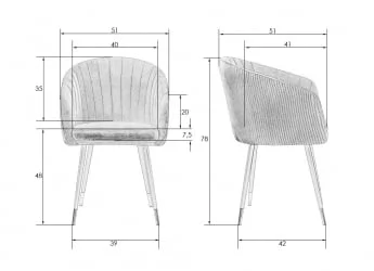 Стул обеденный DOBRIN MARY Песочный велюр 1922-3