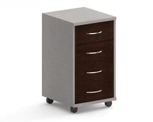 Тумба подкатная ТМ-4 Венге/металлик