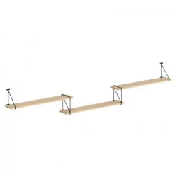 Полка навесная COFFEE SH3-ROD/BAR Легно Светлый