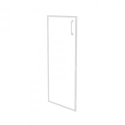 Фасад стекло в раме средний левый (лакобель, белый) ONIX O.SR-2(L) white