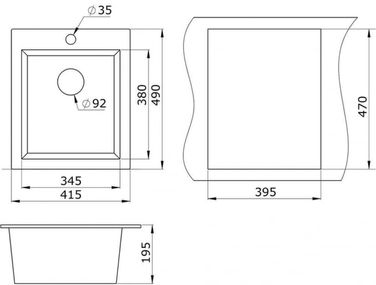 Кухонная мойка GRANULA 4201 Брют_1