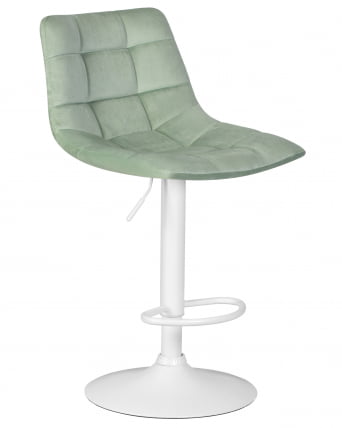 Стул барный DOBRIN TAILOR WHITE (пудрово-мятный велюр (MJ9-87)) 2 шт_2