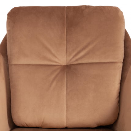 Кресло STAR (mod. CY-1919) вельвет/металл, 68 х 60 х 88 см , коричневый (HLR11)/черный_6