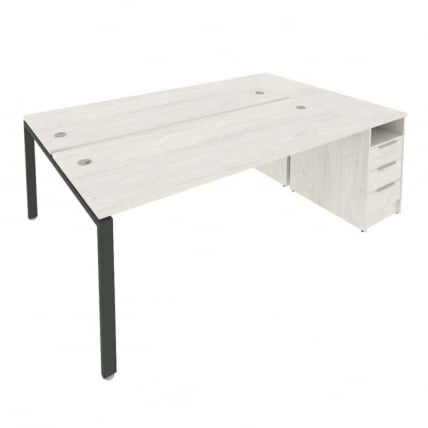 Рабочая станция с опорной тумбой Metal SystemБ.РС-СТП-2.5 Наварра/Антрацит_0