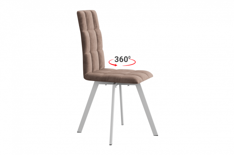 Стул Турин 2 Т2П (мокко (велюр)/белый)_1