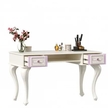 Стол письменный с зеркалом и банкеткой Маркиза 06 Алебастр Шампань_7