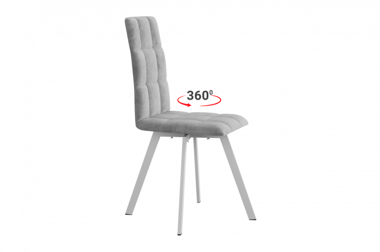 Стул Турин 2 Т2П (пепельный (велюр)/белый)_1
