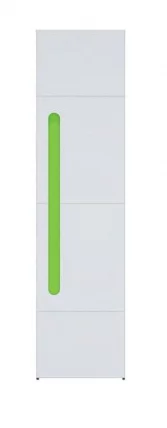 Пенал Палермо Юниор 02 Белый глянец Ясень шимо светлый Зеленый_1