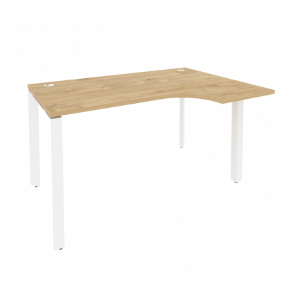 Стол эргономичный правый на П-образном м/к ONIX O.MP-SA-2R Тиквуд Светлый/Белый_0