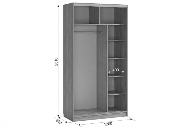 Шкаф-купе Рио 7-600 07 SK-04R18 дуб сонома_2