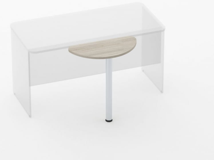 Приставка-полукруг Glassy 2.14 Дуб сантана светлый_2