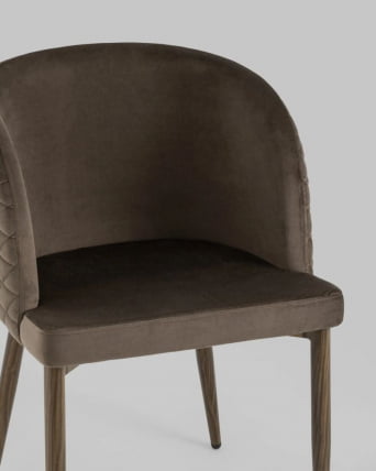 Стул Оскар велюр коричневый 2 шт_5