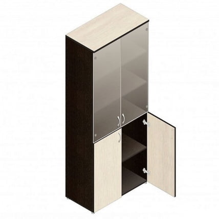 Шкаф для документов с тонированным стеклом Р.Ш-2СТ Венге_0