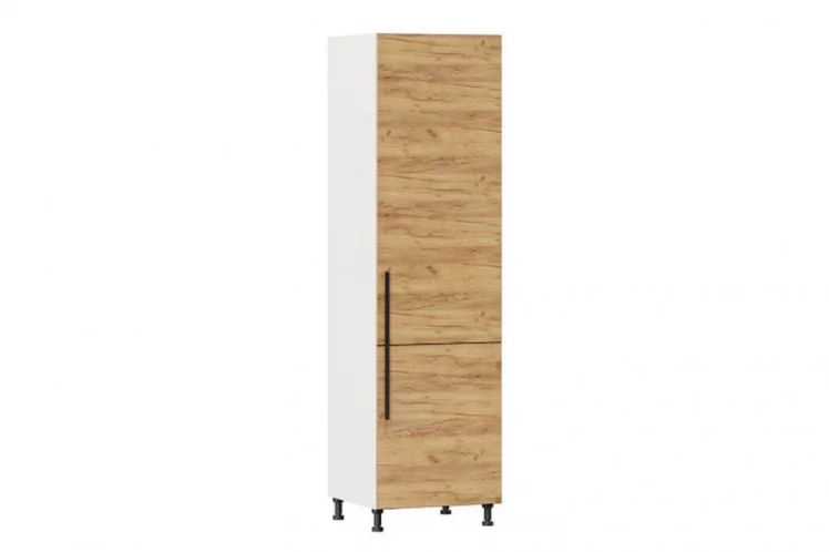 Шкаф кухонный для холодильника 600 Шервуд ЛД 281.230.000.178 Белый Дуб золотой_0