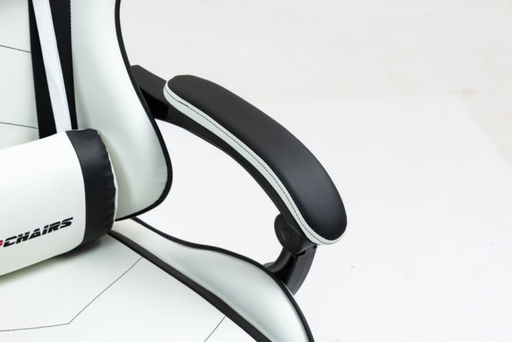 Кресло спортивное TopChairs Shadow бело-черный_3