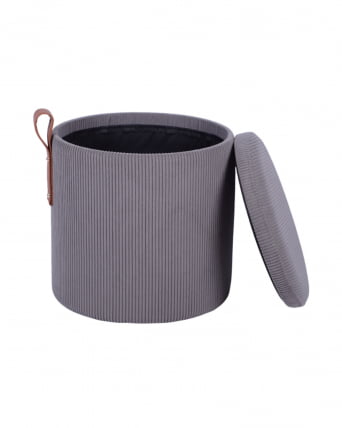 Пуф Руни XS с ящиком вельвет темно-серый_3