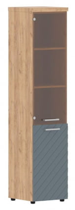 Шкаф колонка комбинированная с топом (левый) Torr LUX TLHC 42.2 L Дуб Бофорд Серо-голубой_0