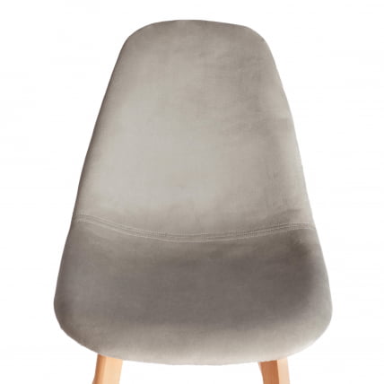 Сту CИНДЙ СОФТ (мод. C1021Ф1-1) велюр/дерево бук, 55 х 48 х 83 см, Светло-серый ХЛР39 / натуральный / CINDY SOFT (mod. C1021F1-1) HLR39_6