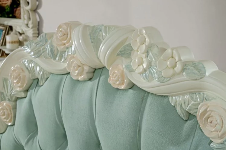 Кровать односпальная 900 Луиза ЛД 665.065.000 Алебастр Мятный_6