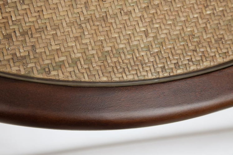 Стол THONET(mod.T9032-100) дерево береза/стекло, диаметр 100 см, высота 76 см, Темный Орех_3