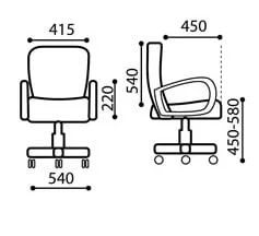 Кресло офисное VT_CH9801 Ткань 356832 Черная_3