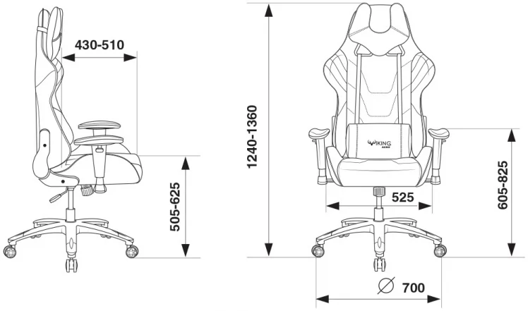 Кресло игровое Бюрократ VIKING 4 AERO BLUE_9