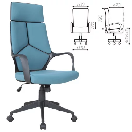 Кресло офисное БРАБИКС Приме ЕКС-515 ткань Голубой / BRABIX Prime EX-515_0