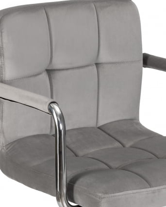 Стул барный DOBRIN KRUGER ARM Серый велюр MJ9-75_6