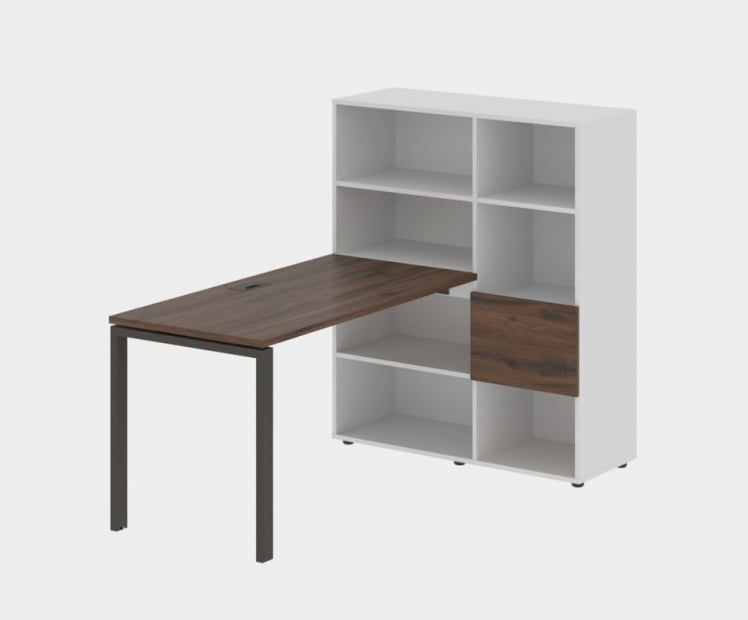 Рабочая станция EDIS EURST 1113 Дуб Денвер темный Мокко Белый_0