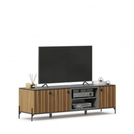 Тумба ТВ 1600 Элиот ЛД 414.030.000 Оникс Серый/Орех фактурный_0