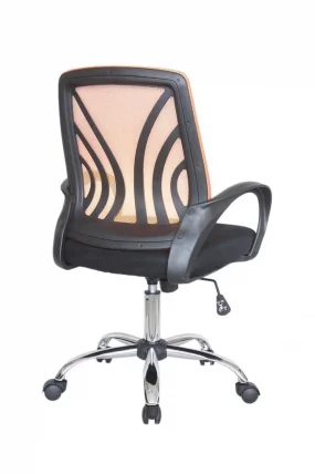 Кресло оператора Riva 8099 Черный-оранжевый_3