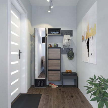 Прихожая Флекс №1 Оникс Серый Вяз дымчатый_0