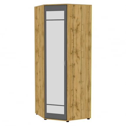 Шкаф распашный Алиса(H6_M)2230х854х854ручкаскоба96мм(ДВ-Графит)_0