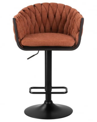 Стул барный ДОБРИН ЛЕОН (оранжевая ткань (ЛАР 275-27)) 2 шт / DOBRIN LEON (LAR_7