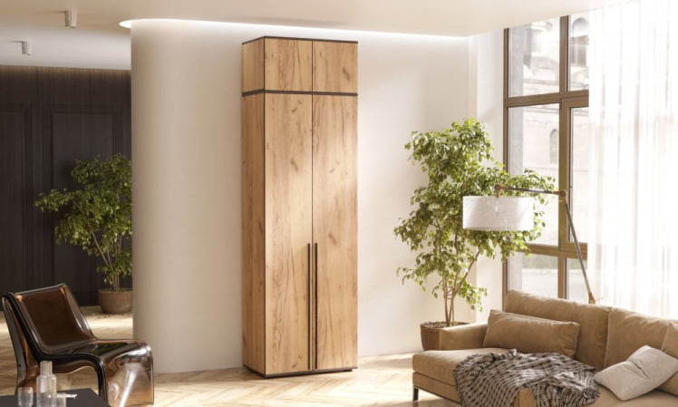 Шкаф Норд 2-х ств. + антресоль Дуб крафт_0