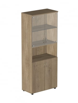 Шкаф для документов с прозрачными стеклами Р.Ш-4СБ Серый_0