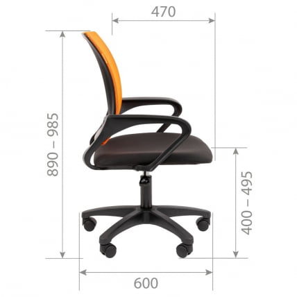 Кресло оператора CHAIRMAN 696 LT N Оранжевый_5