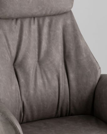 Кресло офисное TopChairs Neoma серый экокожа_7