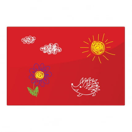 Доска магнитно-маркерная стеклянная BRAUBERG 60х90 см Красная_1